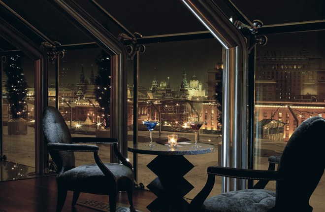Панорама на Москва од хотелот Парк Хајат 